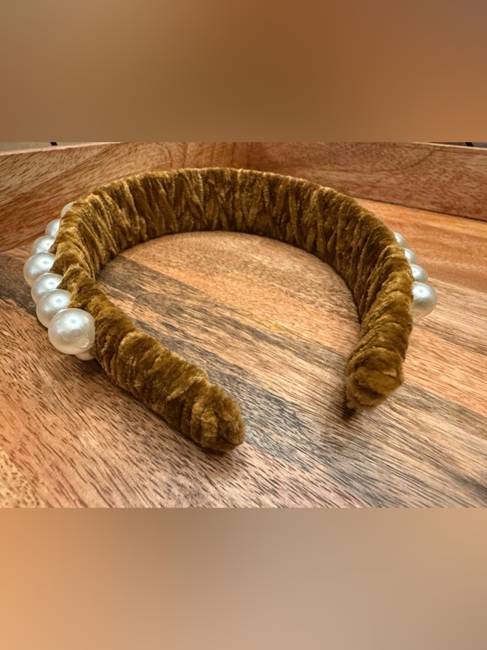 Velvet Padded Headbands with Pearl/Jewel Accents - Picture 2 of 5